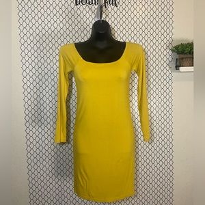 Forever 21 Yellow Long sleeve dress